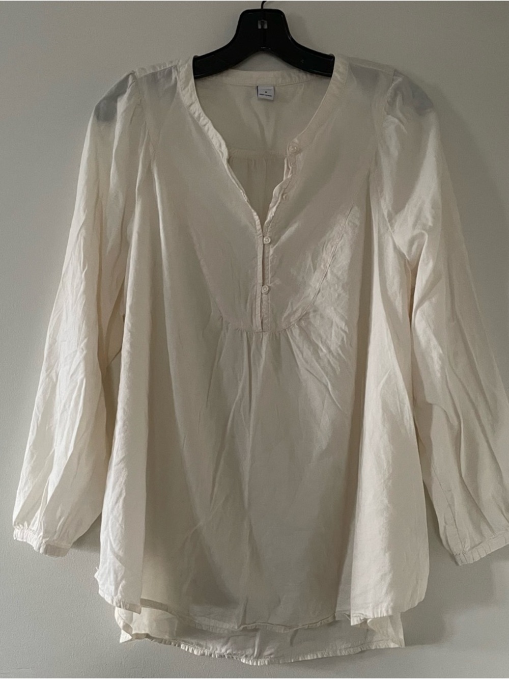 SOLD Old Navy White Cotton Button Down Tunic Top Medium Coastal Grandma Capsule